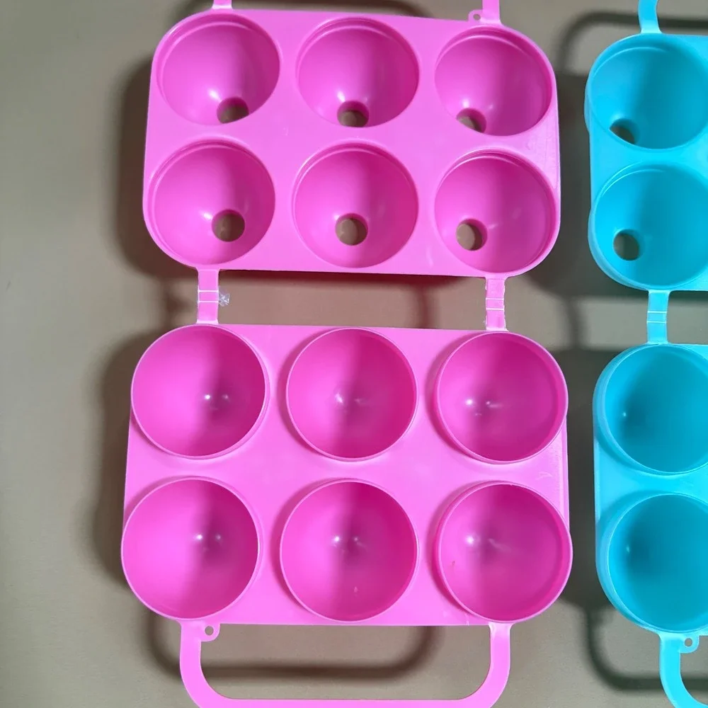 Vintage Jell-O Jigglers Mold Set Red Jelly Beans Pink Blue 3D Egg Molds Smooth